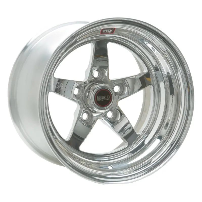 Weld S71 15X12.33″ Polished Drag Wheel – 5X4.75 Bolt Pattern, 4.5″ Backspace, Medium Pad Finish (Non-Beadlock) 1