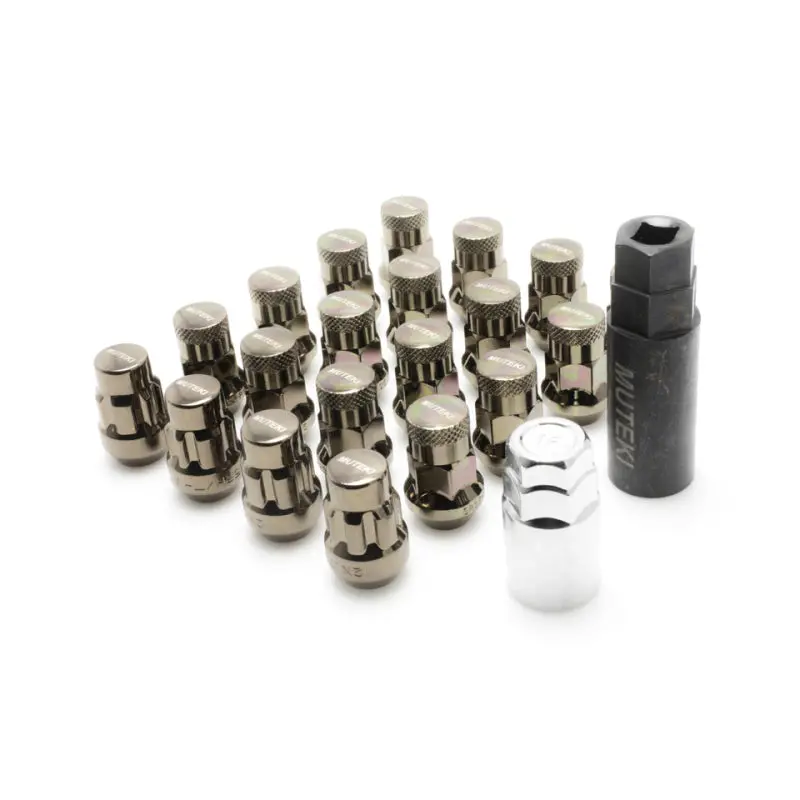 Wheel Mate Muteki Sr35 Titanium-Look Close-End Lug Nut & Lock Set – 12X1.25Mm, 35Mm Length 1