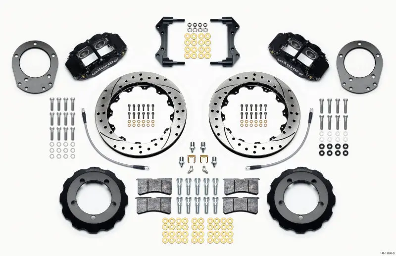 Wilwood Narrow Superlite 4R Front Brake Hat Kit — 12.88" Drilled, Fits 1976–1977 Ford Bronco Dana 44 Axle 1